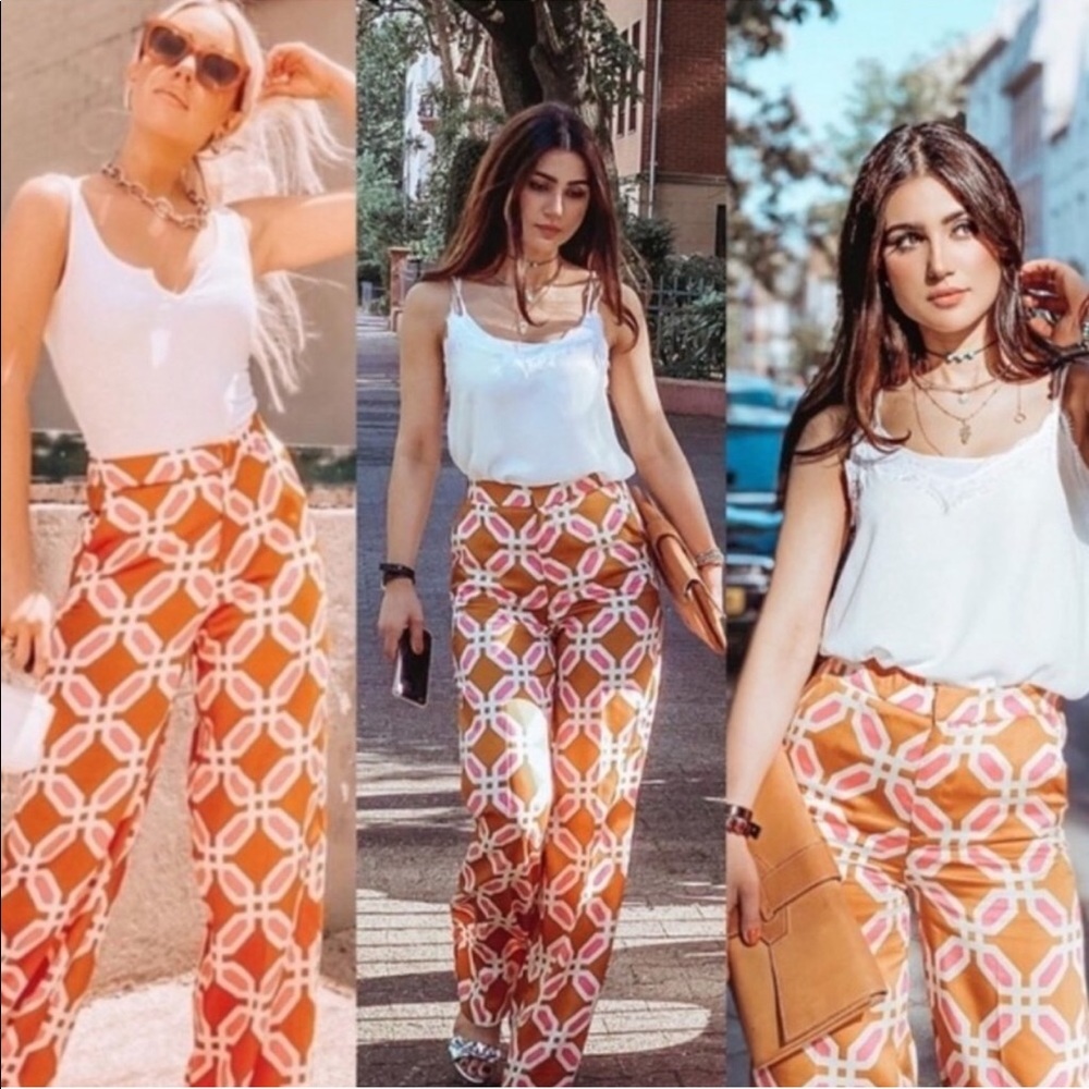 ZARA Printed Pajama Style Trouser Blogger Favorite